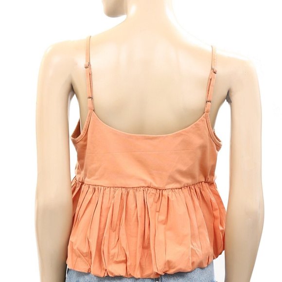 Maeve Anthropologie Ruffled Bubble-Hem Cropped Cami Tank Top Babydoll 2X - Picture 5 of 8